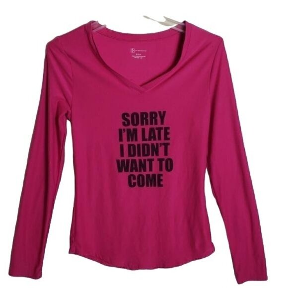 Sorry I'm Late Shirt sz 7-9 - Picture 1 of 5
